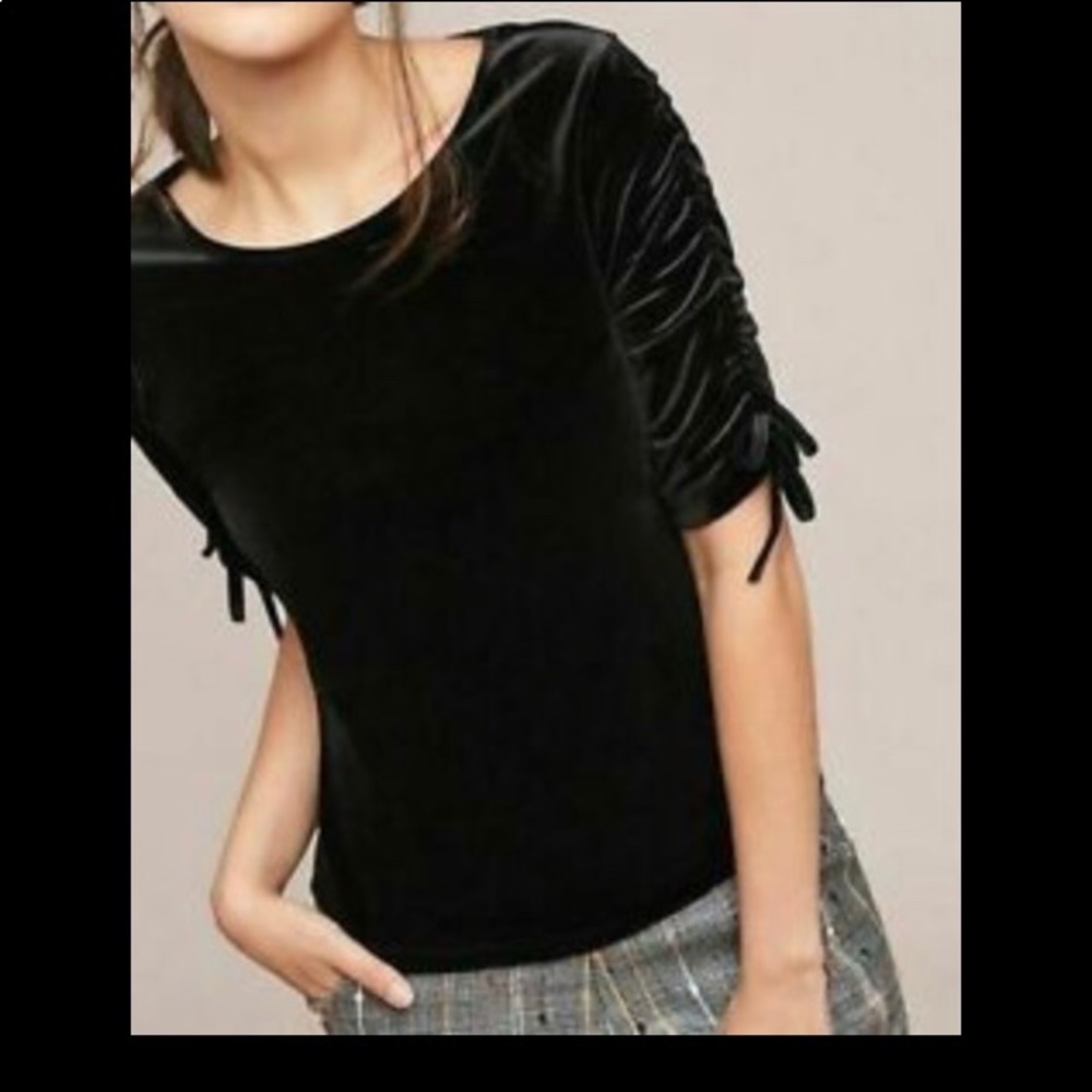 Anthropologie Teatro Velvet Top